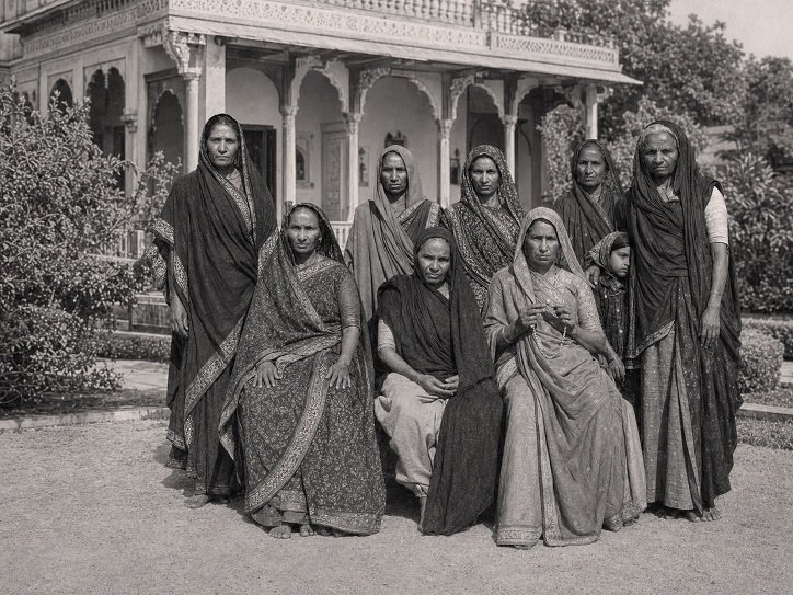 Women of the Lakum Rathod family from Medi, Saurashtra, active during the 1940s and 1950s